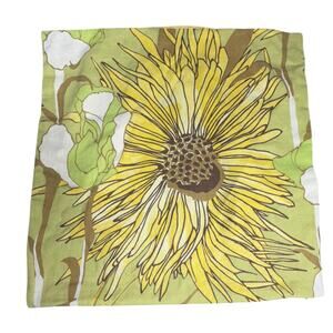 pottery barn sunflower pillow cover Linen Blend Case Spring Summer Cottage Farm